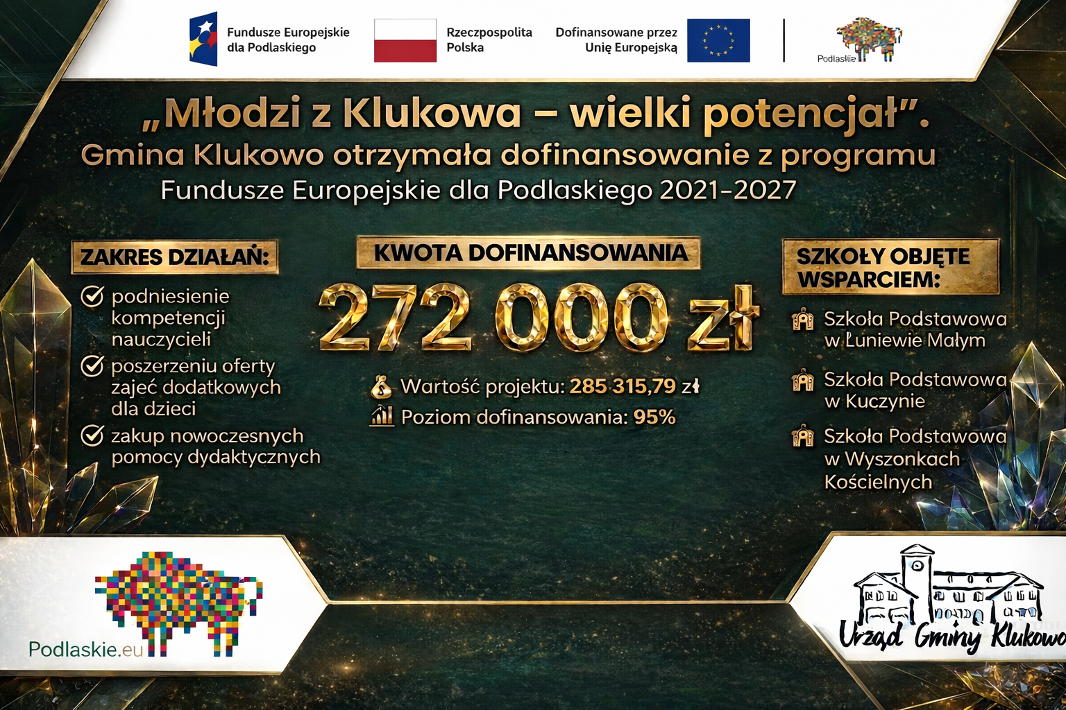 272 000 zł na rozwój edukacji