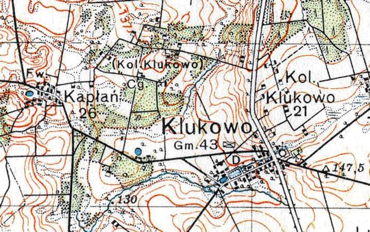 Gmina Klukowo - mapa 1935